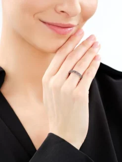 Pierścionek srebrny z markasytami