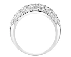 Pierścionek z białego złota z brylantami laboratoryjnymi - 4,00 ct - próba 750