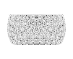 Pierścionek z białego złota z brylantami laboratoryjnymi - 4,00 ct - próba 750