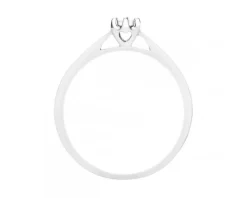 Pierścionek z białego złota z brylantem - serce - 0,02 ct - próba 585
