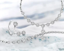 Pierścionek z białego złota z brylantami - 0,30 ct - próba 585