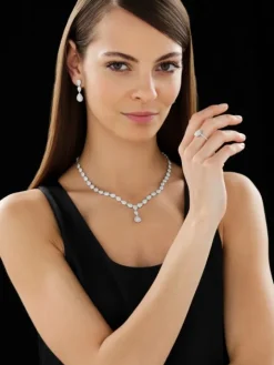 Pierścionek z białego złota z brylantami - 0,68 ct - próba 750