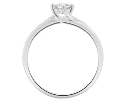 Pierścionek z białego złota z brylantem - 0,24 ct - próba 585