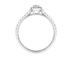 Pierścionek z białego złota z brylantami - 0,33 ct - próba 585