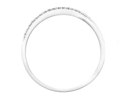 Pierścionek z białego złota z diamentami - 0,09 ct - próba 585