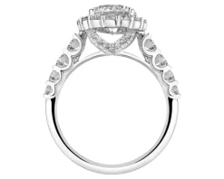 Pierścionek z białego złota z brylantami laboratoryjnymi - 2,50 ct - próba 750