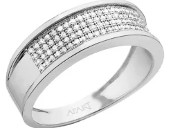 Pierścionek z białego złota z diamentami - 0,25 ct - próba 585