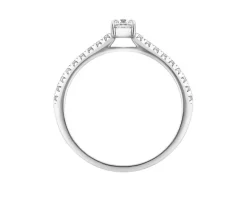 Pierścionek z białego złota z diamentami - 0,41 ct - próba 585