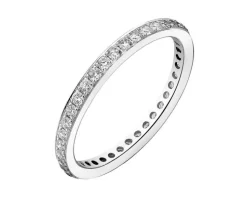 Pierścionek z białego złota z brylantami - Eternity - 0,52 ct - próba 585
