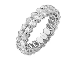 Pierścionek z białego złota z brylantami i tanzanitem - próba 750