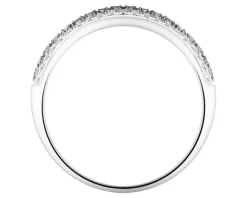 Pierścionek z białego złota z diamentami - 0,41 ct - próba 585