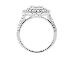 Pierścionek z białego złota z diamentami - 1,00 ct - próba 585