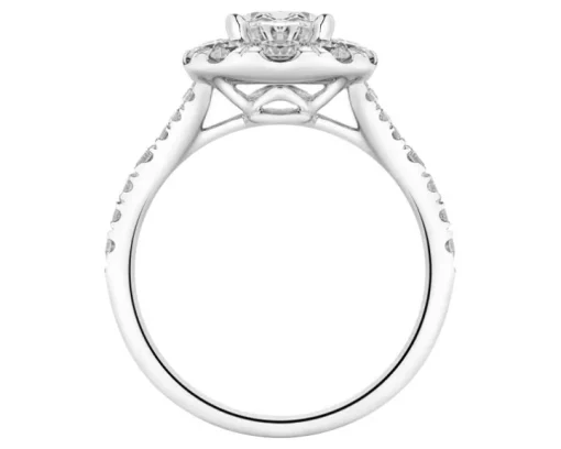 Pierścionek z białego złota z diamentami laboratoryjnymi - 1,75 ct - próba 750