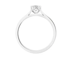 Pierścionek z białego złota z brylantem - 0,08 ct - próba 585