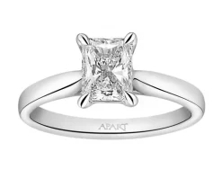 Pierścionek z białego złota z diamentem - SI2/H - 1,00 ct - próba 750