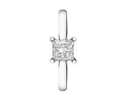 Pierścionek z białego złota z diamentem - SI1/H - 1,00 ct - próba 585