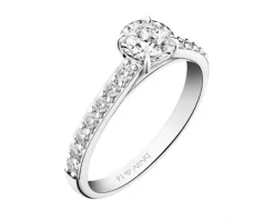 Pierścionek z białego złota z brylantami - 0,51 ct - próba 585