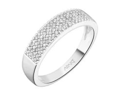 Pierścionek z białego złota z diamentami - 0,24 ct - próba 585