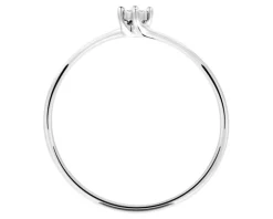 Pierścionek z białego złota z brylantem - 0,01 ct - próba 585