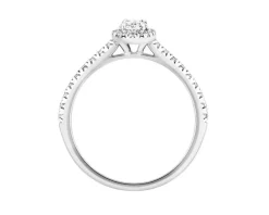 Pierścionek z białego złota z diamentami - 0,50 ct - próba 585