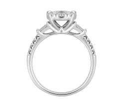 Pierścionek z białego złota z diamentami - 0,75 ct - próba 585