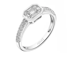 Pierścionek z białego złota z brylantami - 2,00 ct - próba 750