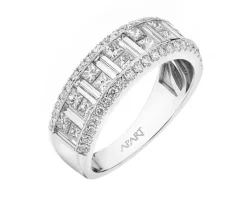 Pierścionek z białego złota z diamentami - 1,70 ct - próba 750