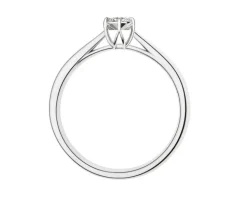 Pierścionek z białego złota z brylantem - 0,08 ct - próba 585