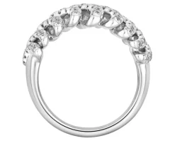 Pierścionek z białego złota z brylantami - 0,95 ct - próba 750