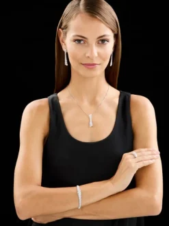 Pierścionek z białego złota z brylantami - 0,95 ct - próba 750