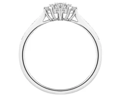 Pierścionek z białego złota z brylantami laboratoryjnymi - 0,44 ct - próba 585