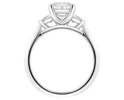 Pierścionek z białego złota z diamentami laboratoryjnymi - 2,53 ct - próba 750