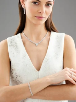 Pierścionek z białego złota z diamentami - SI1/H - 1,25 ct - próba 750