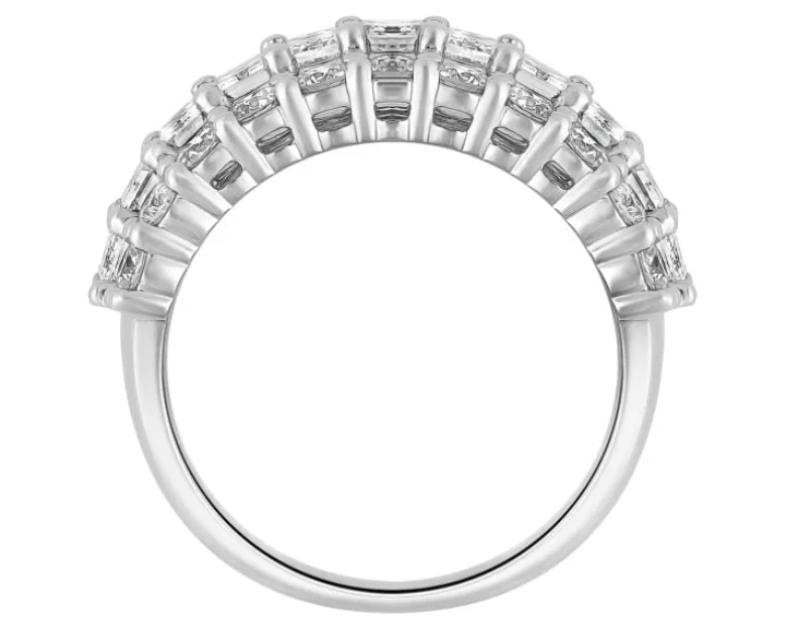 Pierścionek z białego złota z diamentami - 2,55 ct - próba 750