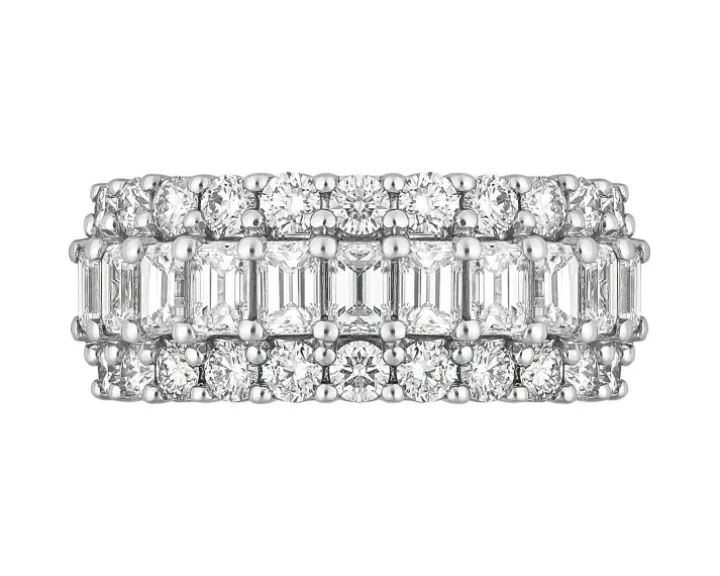 Pierścionek z białego złota z diamentami - 2,55 ct - próba 750