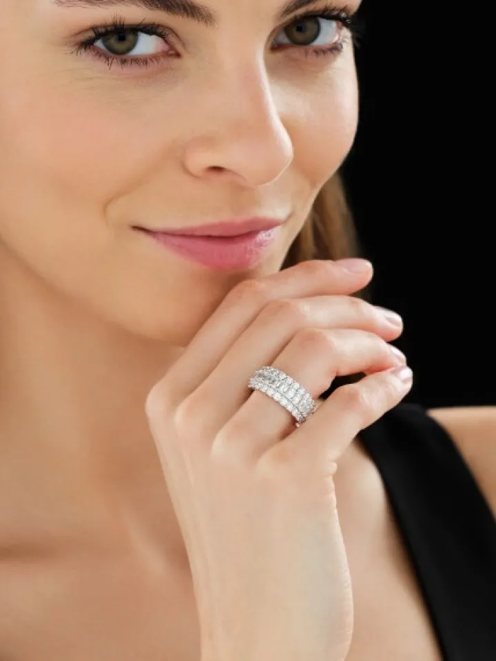 Pierścionek z białego złota z diamentami - 2,55 ct - próba 750