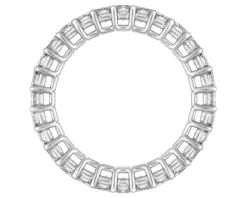 Pierścionek z białego złota z diamentami - Eternity - 3,81 ct - próba 750