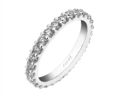 Pierścionek z białego złota z brylantami - Eternity - 1,50 ct - próba 750