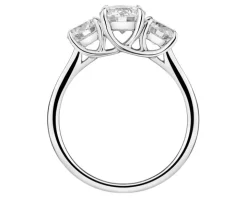 Pierścionek z białego złota z brylantami laboratoryjnymi - 2,11 ct - próba 750