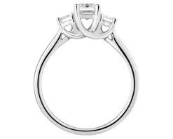 Pierścionek z białego złota z diamentami laboratoryjnymi - 1,52 ct - próba 750