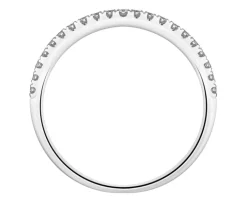 Pierścionek z białego złota z brylantami laboratoryjnymi - 0,20 ct - próba 585