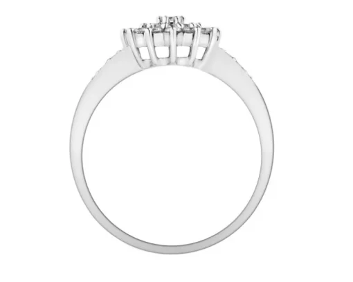 Pierścionek z białego złota z brylantami - 0,40 ct - próba 585