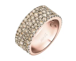 Pierścionek z różowego złota z brylantami Champagne - 1,86 ct - próba 750