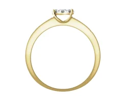 Pierścionek z żółtego i białego złota z brylantami - 0,21 ct - próba 585