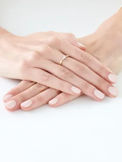 Pierścionek z żółtego i białego złota z brylantami - 0,14 ct - próba 585