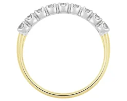 Pierścionek z żółtego i białego złota z brylantami - 0,51 ct - próba 585