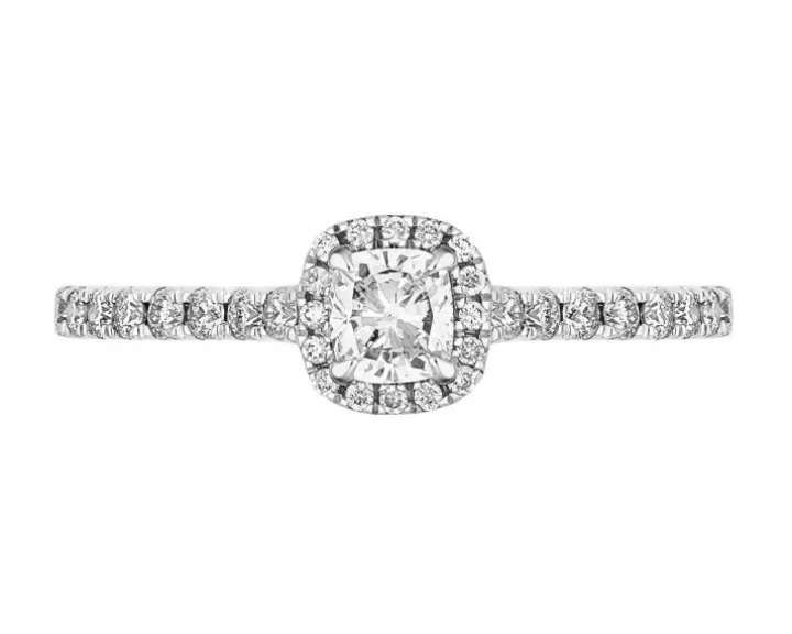 Pierścionek z żółtego złota z diamentami - SI2/H - 0,54 ct - próba 585