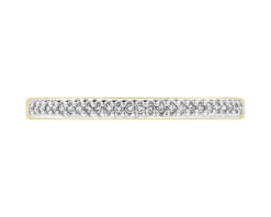 Pierścionek z żółtego złota z diamentami - 0,06 ct - próba 375