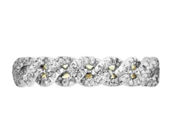 Pierścionek z żółtego złota z diamentami - 0,19 ct - próba 585