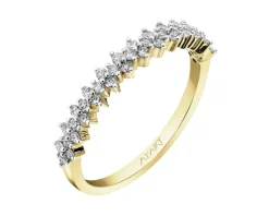 Pierścionek z żółtego złota z diamentami - 0,24 ct - próba 585